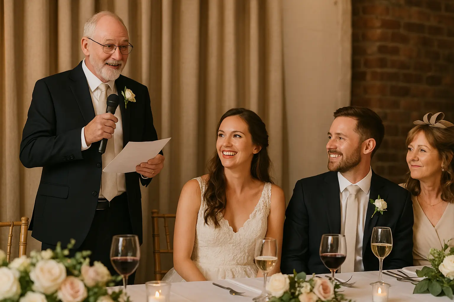 Wedding speech moment